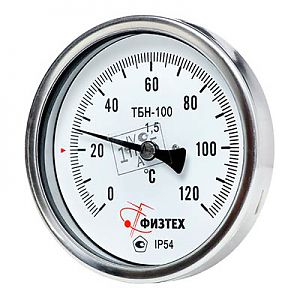 Термометр биметаллический ТБЛ-63 «Физтех» 120°C